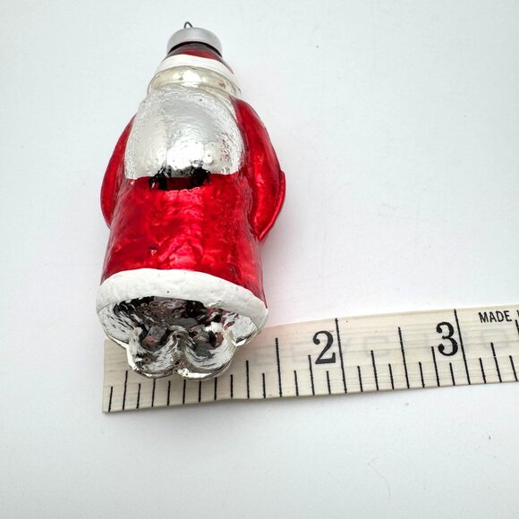 Bradford Novelty Christmas Trimmeries Hand Decorated Glass Santa Ornaments 4-Pac - Picture 4 of 11